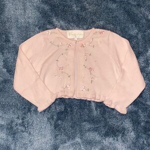 Cinderella Pink Floral Kids Sweater